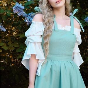 Froya Pinafore Dress Sea Gloss